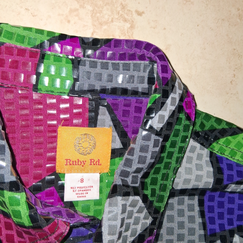 Ruby Rd. Multicolor Stretch Multicolored Geometri… - image 2